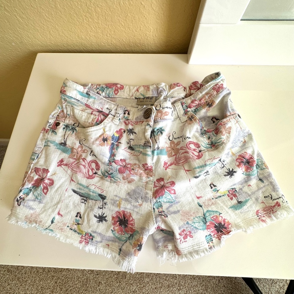 Next jean shorts colorful 15 yrs size